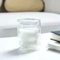 Clear double wall glass cup cute animal shape coffee milk juice cup for home office use - 301-400ml / Transparent Double Walled