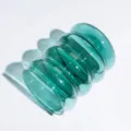 Green ribbed glass cup cute caterpillar coffee milk cup for home microwave use ripple cup - 301-400ml / Lake Blue