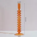 Kreativer minimalistischer orangener Glas Kerzenhalter Vase fur Tisch Dekoration neu - Mehrring Kerzenhalter / Gelb