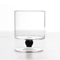 Französisches Retro-Glas mit schwarzem Kugelstiel, elegantes Design für Saft oder Kaffee. - 300ML-400ML / Schwarz