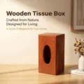 Wooden tissue box, minimalist desktop napkin dispenser for home and hotel decor. - 23*12*10cm / Brown