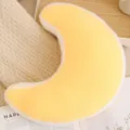 Coussin en Peluche en Forme de Croissant de Lune Jaune Decoration Interieure Canape - 32cm / Lune Jaune