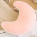 Coussin peluche croissant lune rose oreiller rembourré doux adorable déco canapé salon - 32cm / Lune Rose