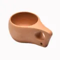 Tazza di legno portatile per campeggio stile kuksa in faggio tazza caffè esterna con manico. - Circa 160ml / Tazza a Foro Singolo