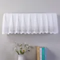 Copertura antipolvere per condizionatore in pizzo bianco, elegante protezione da parete. - 1-1,5 CV lunghezza 86 cm / Copertura bianca Ru Meng Ling senza rimozione