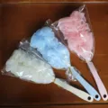 Long-handled bath sponge body scrubber with soft mesh net for back cleaning pink blue white 3pcs - OPP Bag / Blue