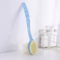 Long-handled bath brush with soft loofah sponge head for comfortable back scrubbing. - High Quality Large / Nordic Blue