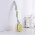 Long handle bath brush with soft bristles and loofah sponge for easy body scrubbing. - High Quality Large / Nordic Green