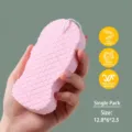 Rosa Peeling Badeschwamm mit Aufhaengeseil, weicher Koerperschwamm fuer die taegliche Dusche. - Rosa