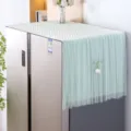 Modern minimalist refrigerator dust cover with lace mesh and elegant tulip decor - Single Door - L58*W58*Drop 60cm / Tulip Green Fridge Covers