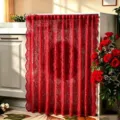 Red lace washing machine cover dustproof curtain balcony dryer shade protector cloth - 145*90 cm with Telescopic Rod and Hooks / Gorgeous Phoenix Tail Red