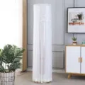White cylindrical air conditioner dust cover lace embroidered vertical AC protective sleeve - Style White