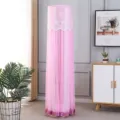 Pink lace cylindrical vertical air conditioner cover dustproof protector for living room decor - Elegant Pink