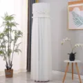 Copertura antipolvere per condizionatore cilindrico verticale in rete di pizzo bianco. - 180cm / Bianco