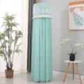Fodera antipolvere verticale verde menta per condizionatore con elegante pizzo bianco. - 180cm / Verde