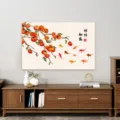 Chinese stijl 55 inch tv stofhoes elastische stof decoratieve muur bescherming. - 32-39 inch universeel / Yu Fu D - Elastische tv-hoes