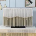 Copertura antipolvere TV in pizzo con perline, elegante tessuto a rete per arredamento. - Fulvo affascinante