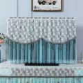 Copertura antipolvere per TV in pizzo blu elegante protezione schermo per televisione 55 65 - Petali cadenti blu
