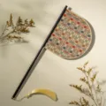 Éventail rond chinois à long manche pour la photographie Hanfu et accessoires de spectacle vintage - Eventail Couteau Yunyue (Grand) / L