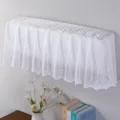 Copertura antipolvere per climatizzatore a parete in pizzo, custodia protettiva traspirante. - Stile Ru Meng Ling bianco - copertura totale