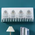 Elegante Klimaanlagen-Staubschutzhülle Detail, exquisite blaue Stickerei, Wandbehang Design. - TV-Abdeckung „Europäisches Blumenmuster Grün“ (Dauerhaft)