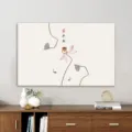 Chinese stijl 55 inch tv stofhoes elastisch lotus patroon interieur decoratie - Vredeslotus - Elastische tv-hoes