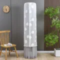 Cylinder floor standing air conditioner dust cover grey cloud pattern tassel home decor - Cloud Grey Dust Covers (Non-Removal)
