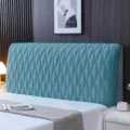 Fodera trapuntata spessa per testata letto, elegante protezione anti-collisione blu. - Velluto olandese a rombi grandi - verde