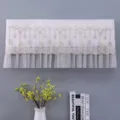 Copertura antipolvere per condizionatore sospeso con elegante ricamo dorato e stelle. - Luna beige