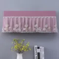 Lace embroidered wall-mounted air conditioner dust cover, elegant pink home decor protector. - 1-1.5 HP (86cm Length) / Single Tulip Purple