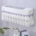 Weisse spitze klimaanlage staubschutzhuelle detail, elegante haengende klimaanlagen deko. - Bonbonviolett - Funktionshülle