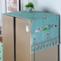 Quilted refrigerator dust cover with pockets ginkgo leaf pattern home appliance cover - 55*140cm / Ginkgo Leaf Green
