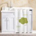 Waterproof washing machine dust cover with fresh green flower print for home balcony use. - Floral Spirit - Upgraded Waterproof