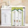 Waterproof washing machine cover dustproof sunshade balcony curtain with floral print design - Simple Potted Plant - Upgraded Waterproof