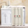 Washing machine dust cover waterproof sunshade curtain with cute floral print and quote. - Go for It - Waterproof Upgrade