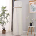 Dettaglio copertina antipolvere per condizionatore verticale in pizzo, protezione. - 180cm / Beige