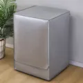 Funda de protección plateada impermeable para lavadora con cremallera delantera. - Fundas plateadas con forro de felpa