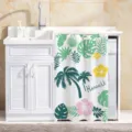 Waterproof washing machine cover tropical palm leaf dustproof sunshade curtain for home balcony - Coconut Tree Greenery - Upgraded Waterproof