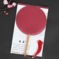 Traditional Chinese round fan with red silk surface, wooden handle and tassel for DIY hanfu decor. - Beech Wood Handle Red Edge Dark Red