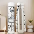 Vertical cylindrical air conditioner dust cover with cute cartoon dog print, 190cm. - Roadtrip - Thickened Elastic Fabric