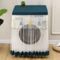 Dunkelgruene Waschmaschine Staubschutzabdeckung Net Spitze Suesses Kaninchen Druck Option - 60/60/85 cm Einheitsgröße / Fräulein Hase Grün