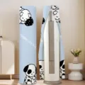 Vertical cylindrical air conditioner dust cover cute cartoon dog print tall AC protector sleeve - Happy Cute Dog - Thickened Elastic Fabric