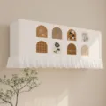 Copertura antipolvere per condizionatore stile boho con stampe floreali e volant in pizzo bianco - 82*30*20 cm (si consiglia la taglia più grande) / Zongyun Huadie