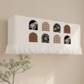 Copertura antipolvere per condizionatore a parete con elegante motivo floreale, tessuto. - 82*30*20 cm (si consiglia la taglia più grande) / Shentiao Huaying