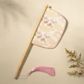 Traditionele Chinese stijl waaier, elegante bamboe handvat, handige fotografie rekwisiet. - Mesvormige waaier Xiumei