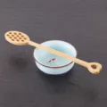 Long wooden coffee stirring spoon with ceramic cup, creative dessert and honey mixing stick variant. - Heart Style