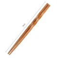 Paio di bacchette in legno 24cm stile giapponese bambu carbonizzato stoviglie e utensili - Design in Bambù Intrecciato / 24cm
