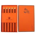 Chinese style wenge wood chopsticks 5 pairs gift box set with metal top for home kitchen use - 5 Pairs of Red Sandalwood Gift Chopsticks