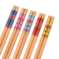 5 pairs stylish Chinese style printed bamboo chopsticks colorful reusable household tableware - 24cm / Style 04 | Set of 5 Pairs