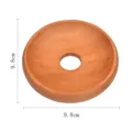 Wooden soap dish with draining hole round bar soap holder for bathroom countertop home use - Round Yellow Hardwood Soap Box